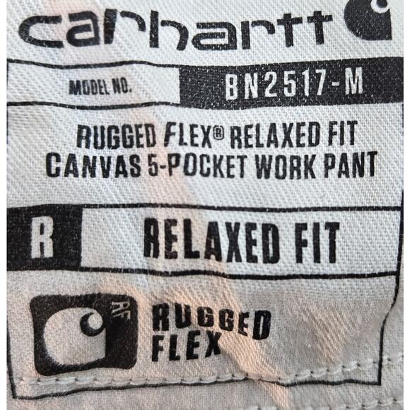 Carhartt 5 Pocket Relaxed Fit Rugged Flex Canvas Pants in Gravel Size 40x30 - Picture 9 of 9